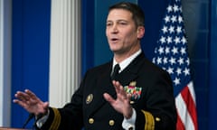 Dr. Ronny Jackson, the White House physician, speaks about Trump’s Physical<br>epa06444805 Dr. Ronny Jackson, the White House physician, speaks about the physical exam conducted on US President Donald J. Trump Walter Reed National Military Medical Center last week in the White House Briefing Room in Washington, DC, USA 16 January 2018. The President received a cognitive and neurological exam, but did not undergo a psychiatric exam. EPA/JIM LO SCALZO