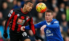 AFC Bournemouth v Everton - Barclays Premier League<br>Football - AFC Bournemouth v Everton - Barclays Premier League - Vitality Stadium, Dean Court - 28/11/15
Everton's James McCarthy and Bournemouth's Junior Stanislas
Mandatory Credit: Action Images / Paul Childs
Livepic
EDITORIAL USE ONLY. No use with unauthorized audio, video, data, fixture lists, club/league logos or "live" services. Online in-match use limited to 45 images, no video emulation. No use in betting, games or single club/league/player publications.  Please contact your account representative for further details.