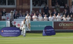 Bradford’s Sarah Wood returns to the Lord’s pavilion after reaching her half-century in the MCC Foundation national hubs final for girls