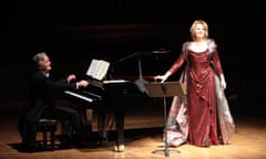 Renée Fleming with Hartmut Höll at the Barbican on Wednesday.