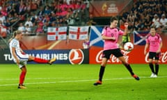 Jordan Nobbs scores against Scotland.