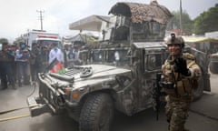 Afghan security officials in Kabul.