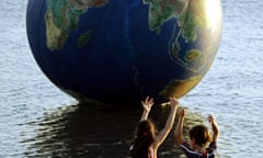 Globe and children