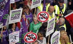 TUC demonstration against government spending cuts