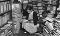 Little Girl Reads in Bookshop