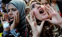 Women protest in Cairo