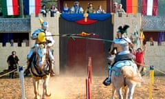 Jousting at a medieval-themed festival in the US