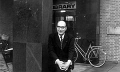 Philip Larkin outside Hull University library