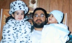 Shaker Aamer with two of his children, daughter Johina and son Michael