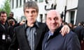 Ian Brown and Shane Meadows at the UK premiere of The Stone Roses: Made of Stone in Manchester.