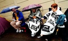 Fans queuing for Wimbledon