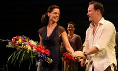 Katie Holmes and Patrick Wilson at the opening night of All My Sons on Broadway