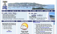 Radio Scilly website, screengrab