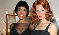 Chicago's Michelle Williams and Leigh Zimmerman in a dressing room at the Cambridge theatre