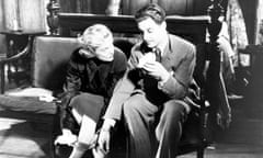 Madeleine Carroll and Robert Donat in The 39 Steps (1935) by Alfred Hitchcock