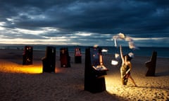 Edinburgh Fringe performer Meow Meow on Portobello beach