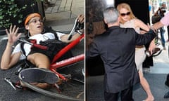 Nicole Kidman knocked over in New York by paparazzo cyclist