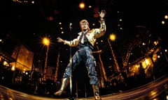 Starman … David Bowie onstage in 1987.
