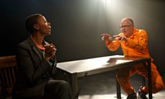 Matthew Marsh as De Kock, with Noma Dumezweni as Pumla Gobodo-Madikizela