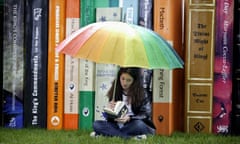 A display of oversize books