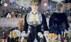 Detail fromABar at the Folies Bergeres by Édouard Manet