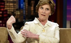 Laura Bush flexes her muscles on The Tonight Show