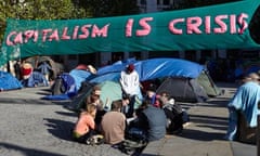 Occupy movement protesters outside St Paul's Cathedral, London – now supported by leading authors