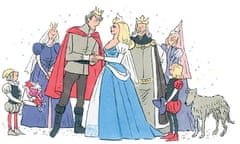 Illustration of wedding group by Posy Simmonds