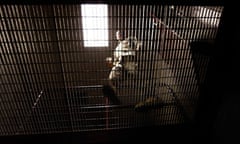 A US military prison guard in the Guantánamo Bay detention center