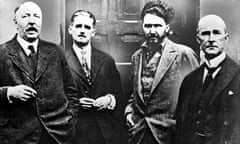 From left: Ford Madox Ford, James Joyce, Ezra Pound and John Quinn at Pound's place in Paris in 1923