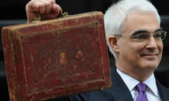 Alistair Darling on budget day March 08