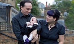 Goths Louise Nickerson and Bob Rosenberg with their baby