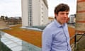 Grant Anderson, environmental officer at Nottingham Trent University, on the 'eco' roof.