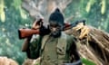 A still showing a child soldier from the Kony 2012 video launched by the charity Invisible Children