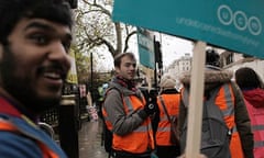 Students protest at a march in London