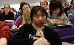 Students taking notes at a University of Hatfield 