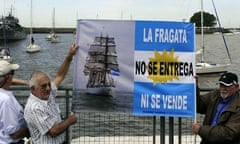 MDG : Ghana : frigate ARA Libertad : protset in Buenos Aires, Argentina