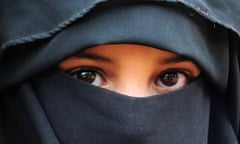 Covered Muslim child