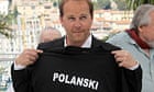 Xavier Beauvois with a T-shirt supporting Roman Polanski at Cannes