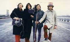 Albert Maysles, second right, with brother David, Mick Jagger and Charlie Watts in 1969