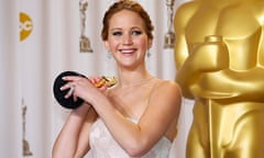 Jennifer Lawrence with her best actress Oscar