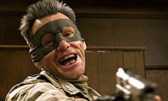 Taking aim … Jim Carrey as Colonel Stars and Stripes in Kick-Ass 2.