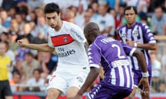 Paris Saint-Germain midfielder Javier Pastore, left, played an important part in the victory