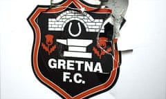 Gretna FC sign (damaged)