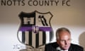 Sven-Goran Eriksson speaks at a news conference after joining Notts County