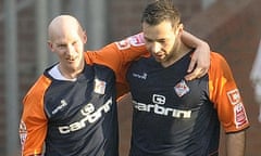 Pawel Abbott celebrates with Danny Whittaker