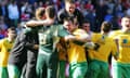 Norwich players celebrate