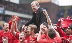 Steve McClaren celebrates FC Twente's first Eredivisie title