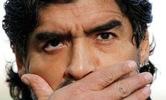 Diego Maradona prepares to face Germany