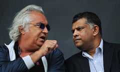 QPR co owner Flavio Briatore (left) and AirAsia owner Tony Fernandes